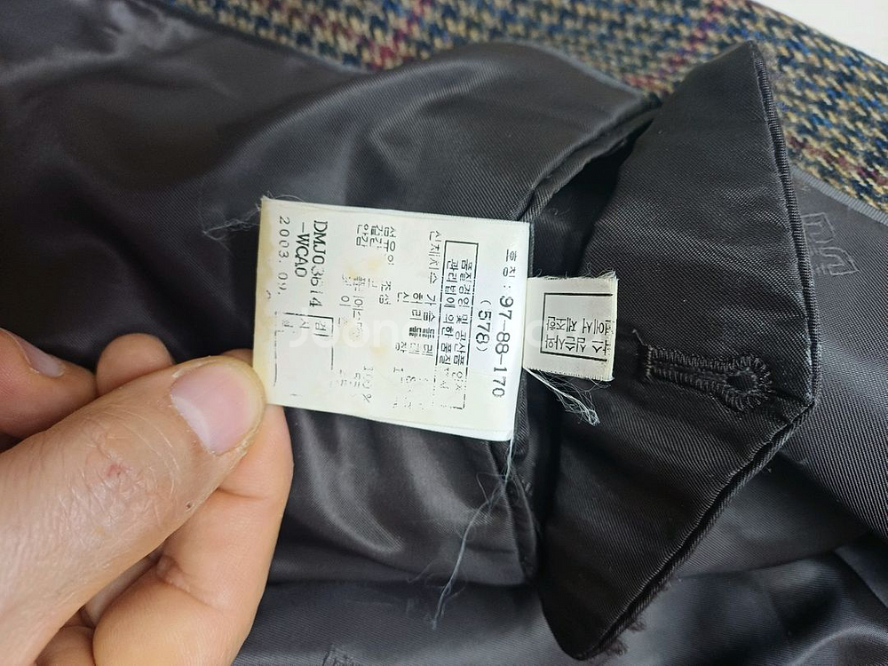 닥스 빈티지 체크 블레이저--6