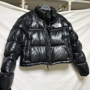 노스페이스 눕시 유광숏크롭패딩 m90