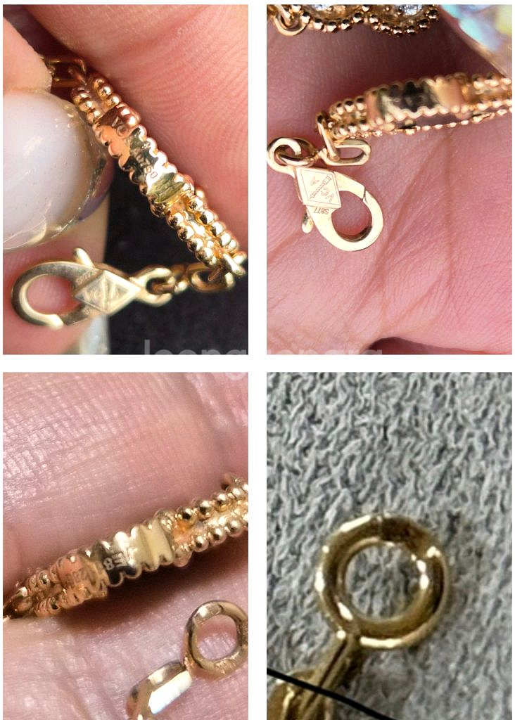 18k그레이 오브펄 천연랩다이아 팔찌 (17.5센치)--2