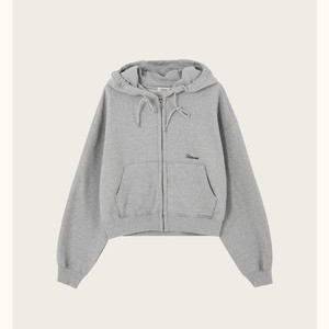 리본빛 데이후드집업 그레이