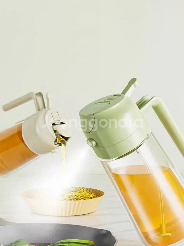 [새제품] 2way 오일 스프레이 병 유리 용기--0