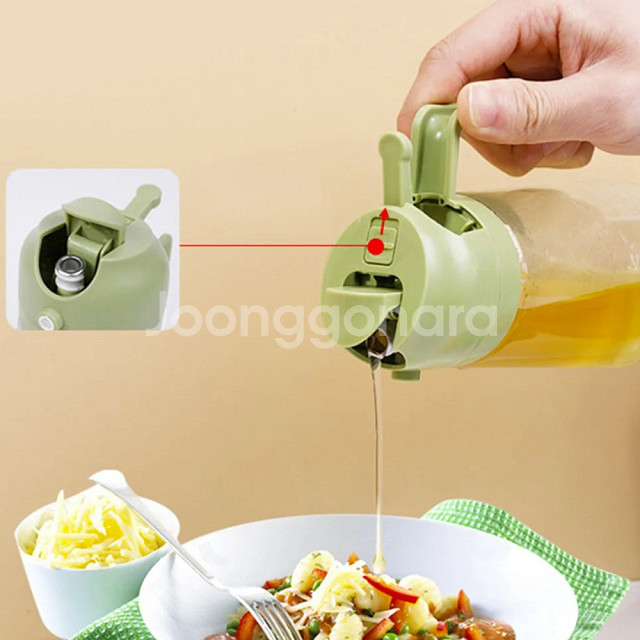 [새제품] 2way 오일 스프레이 병 유리 용기--2