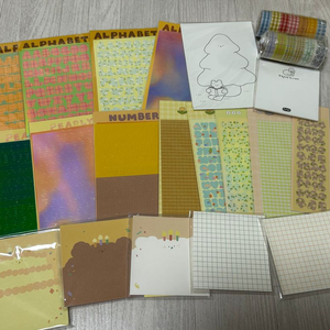 소나무숲상점 다꾸 알파벳스티커 숫자스티커 마스킹테이프