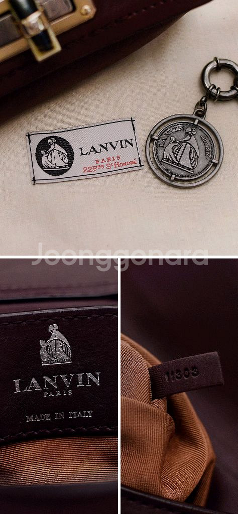 랑방 해피백 삭 미니 레더 체인 크로스백--9