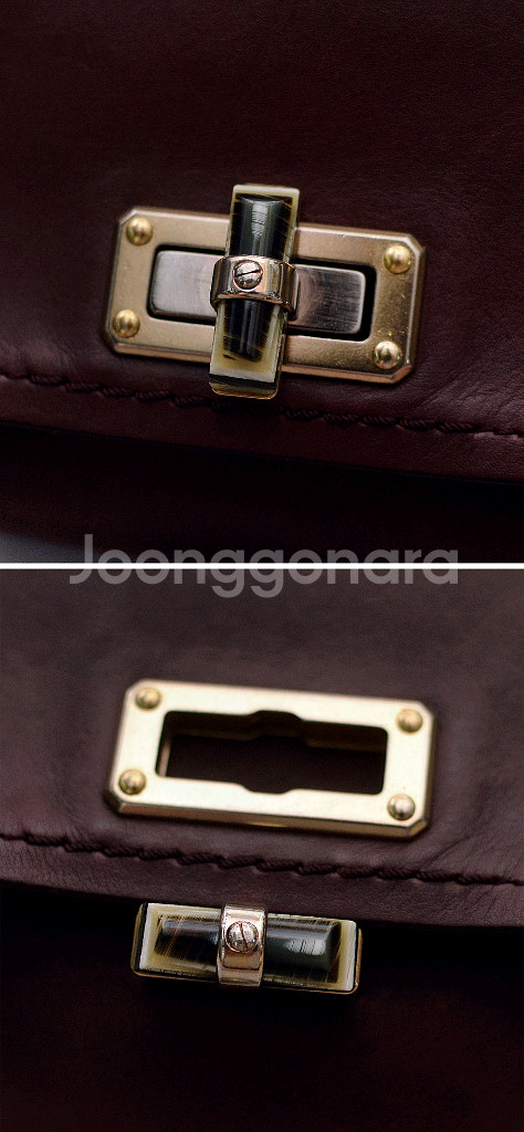 랑방 해피백 삭 미니 레더 체인 크로스백--8