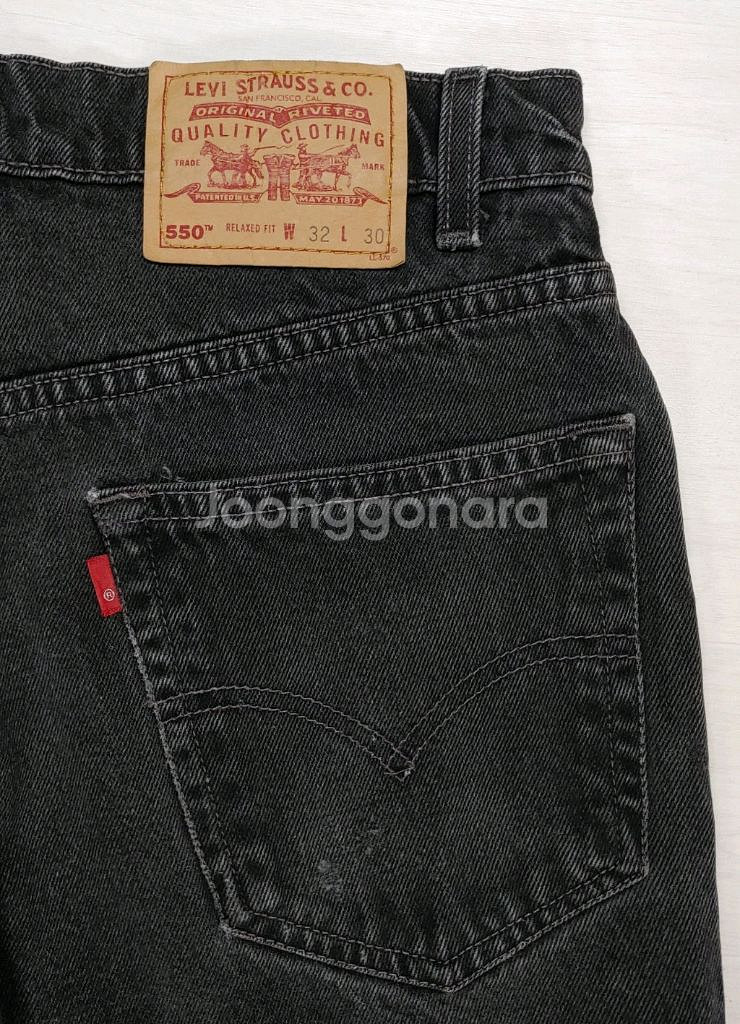 90년대 리바이스 550 블랙진 30인치 W32 L30--9