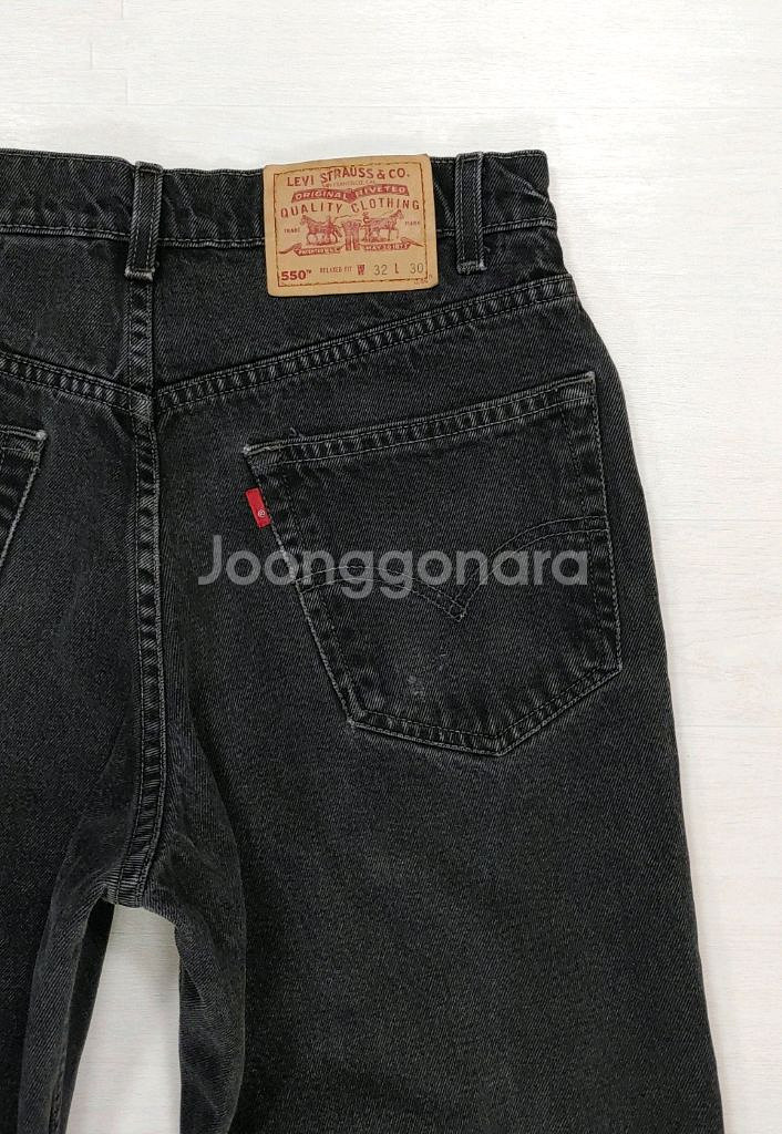 90년대 리바이스 550 블랙진 30인치 W32 L30--6