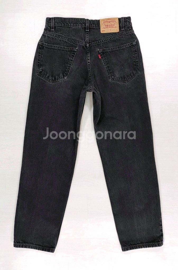 90년대 리바이스 550 블랙진 30인치 W32 L30--13