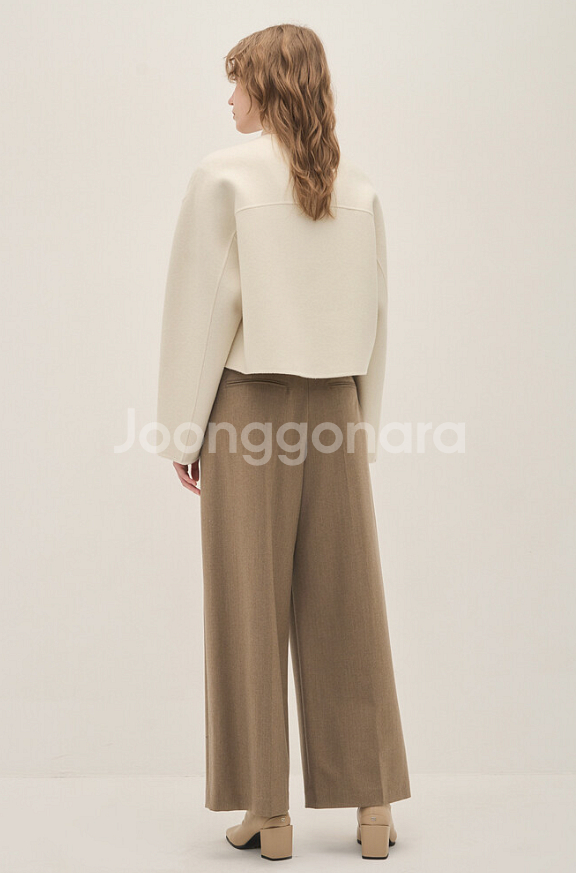 한섬 시스템 캐시미어 칼라리스 자켓--3