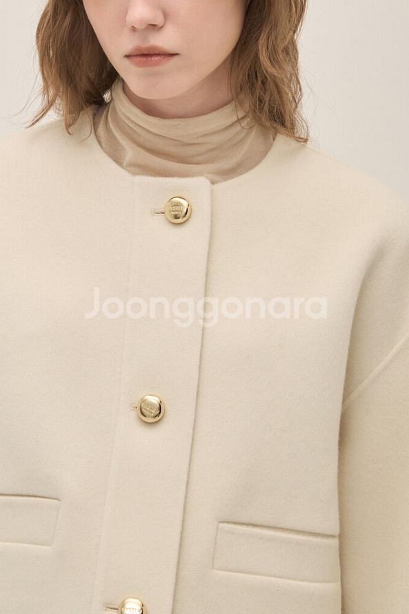 한섬 시스템 캐시미어 칼라리스 자켓--4