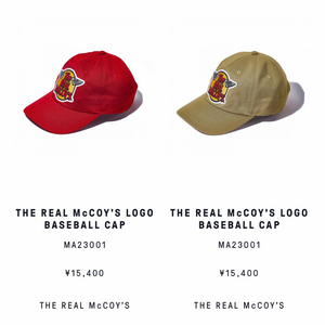 리얼맥코이 볼캡 레드, 베이지 (새제품) (일괄판매)