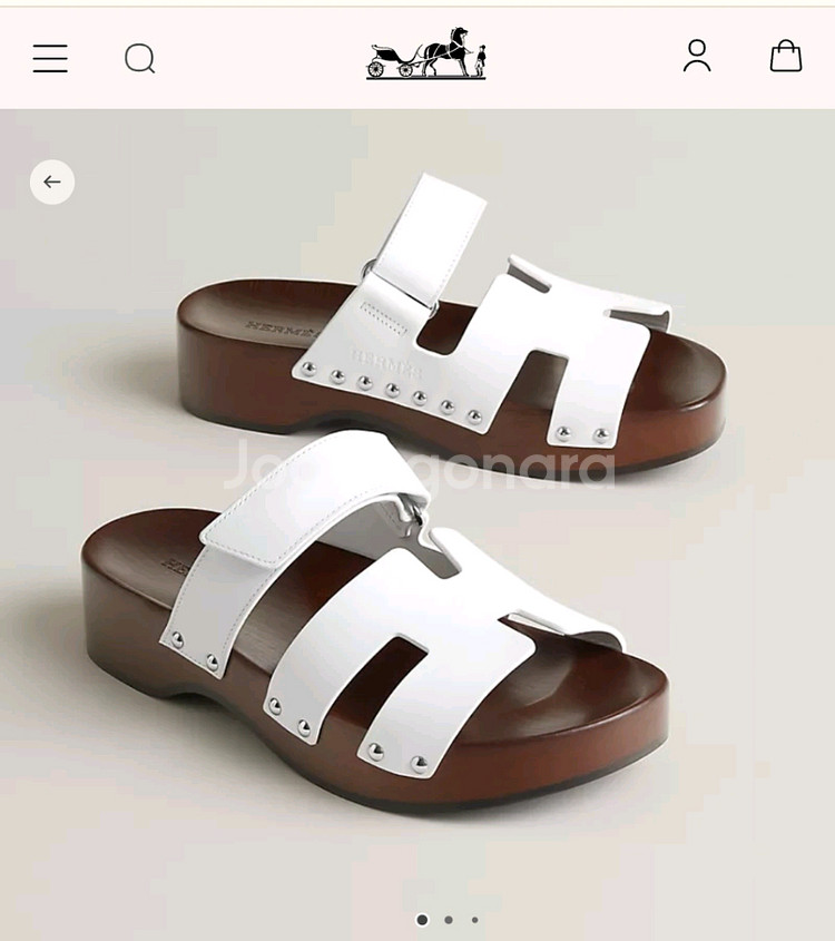 에르메스 시프레 클로그 샌들 38사이즈 (거의새거)--0