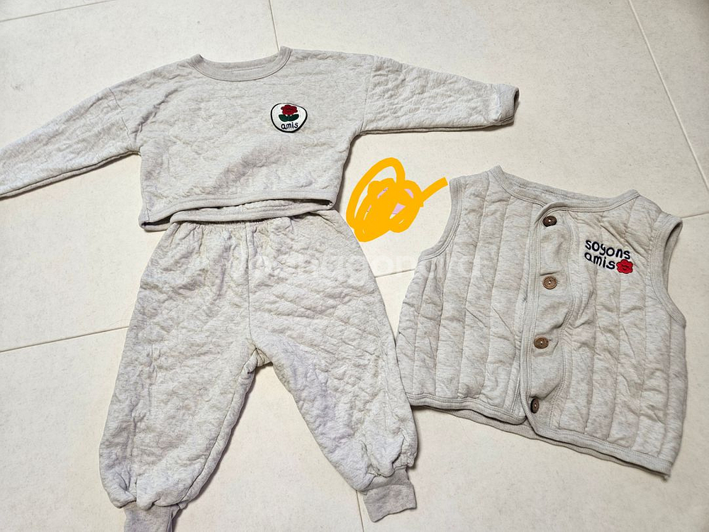 리미떼두두 3pcs 조끼 상하세트--0