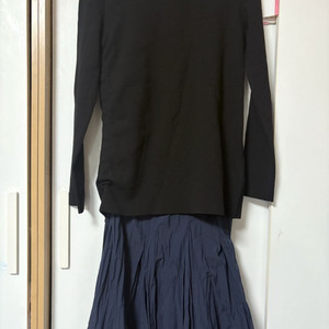 한섬 래트바이티 니트 상의 55 네이비 원피스66 새거