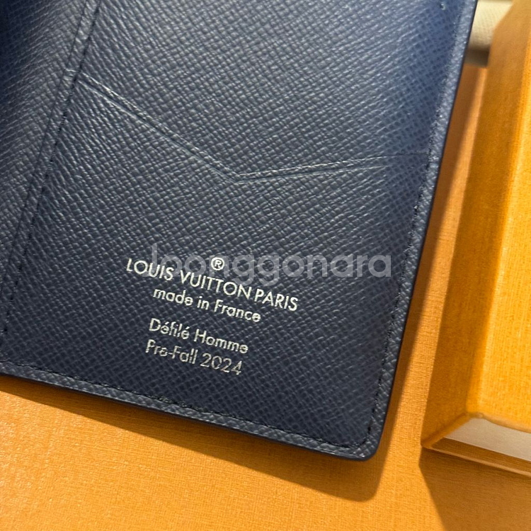 한정판 루이비통 퍼렐 포켓 오거나이저 다미에 블루--6
