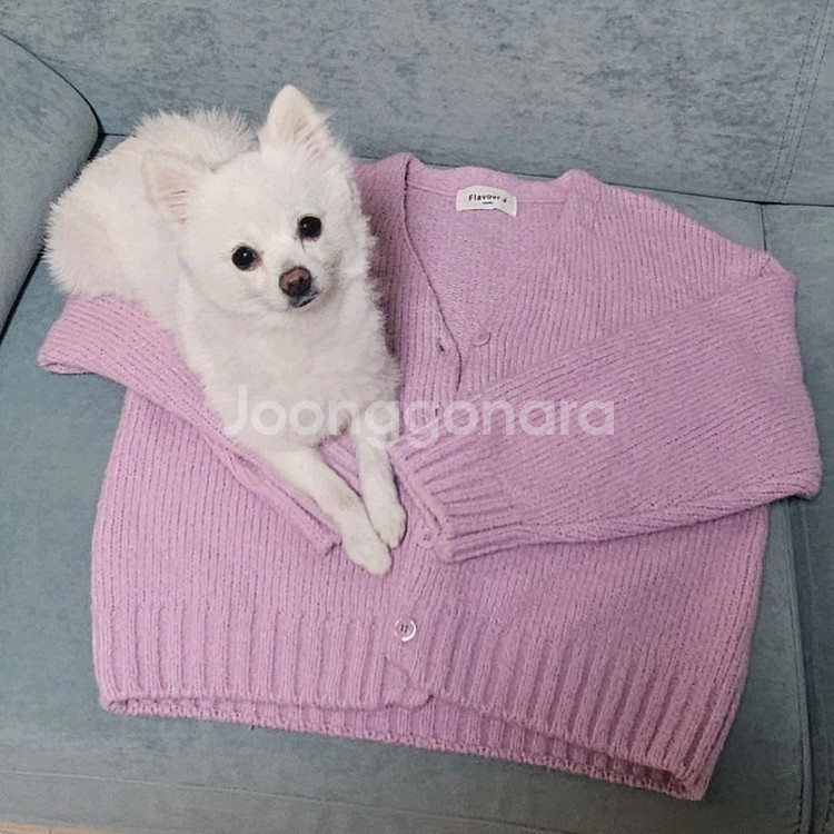 라벤더 가디건--0