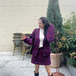 슈퍼린짱 부클 트위드 0사이즈 가디건