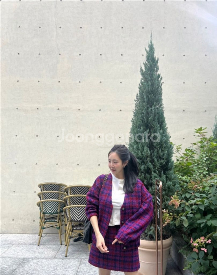 슈퍼린짱 부클 트위드 0사이즈 가디건--2