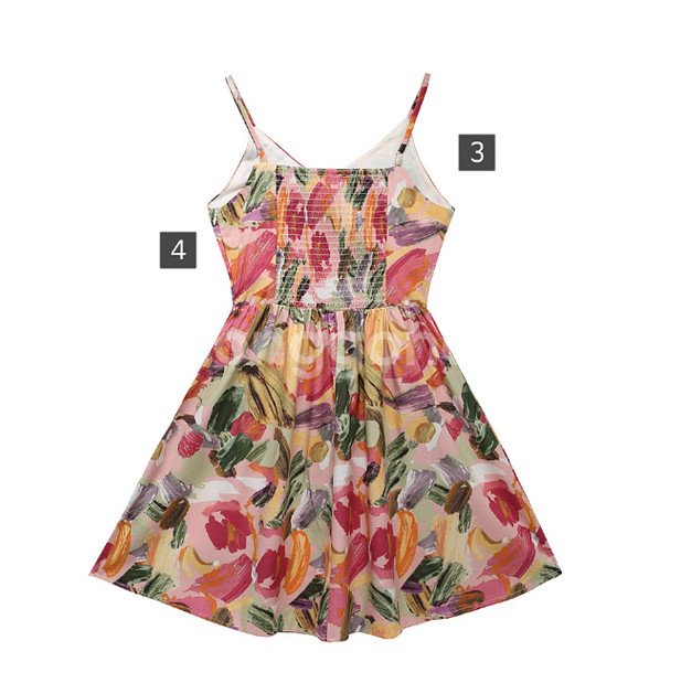 비키니밴더 트로피컬 슬리브리스 미니 원피스--3