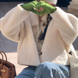 런던레이스 베어 무스탕 아이보리