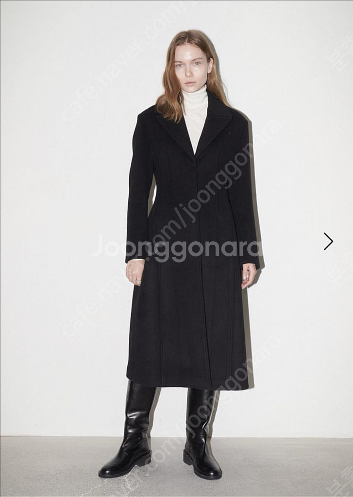 새상품)오르Orr 아워글래스 싱글 코트 블랙 S--0