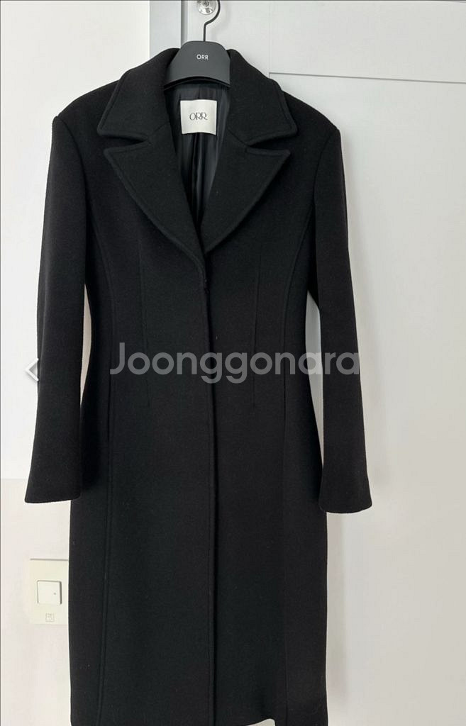 새상품)오르Orr 아워글래스 싱글 코트 블랙 S--1