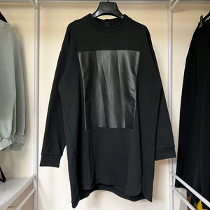 톰보이 스퀘어프린팅 오버핏 롱 티셔츠 스웻셔츠 원피스