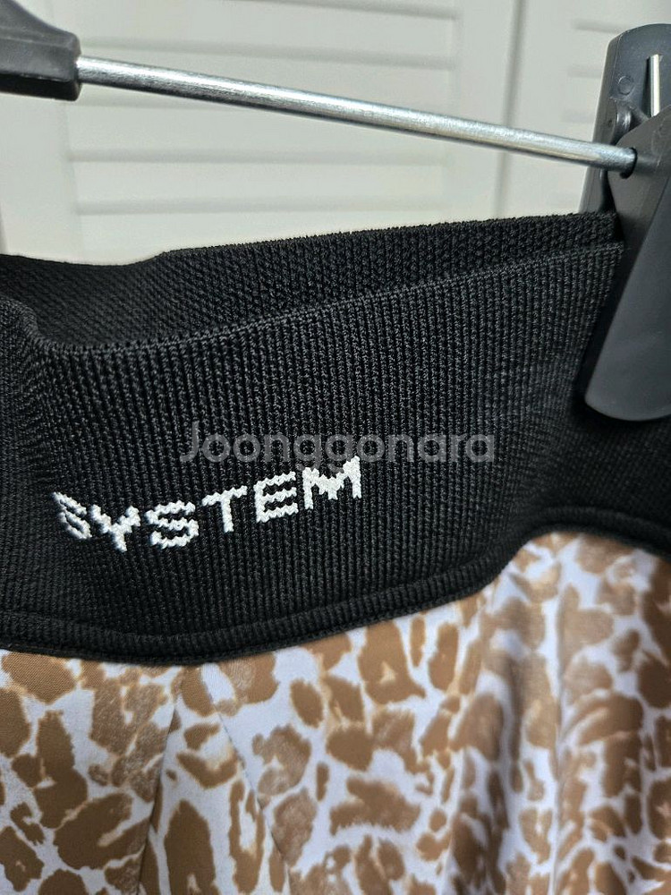SYSTEM 레오파드 플레어 스커트 66사이즈--5