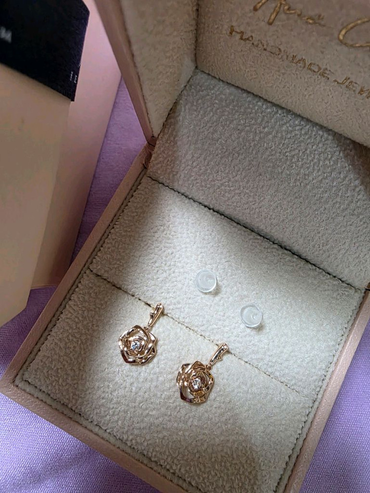 로즈몽 14k 로골 토파즈 장미 귀걸이 최종가 이미지