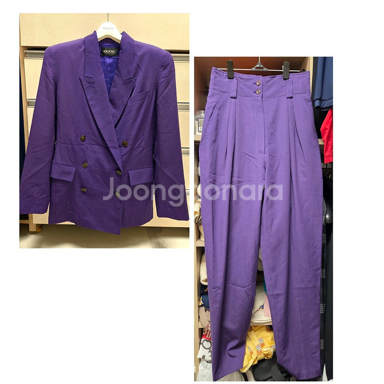 울 100% 자켓 바지셋업 정장세트--0