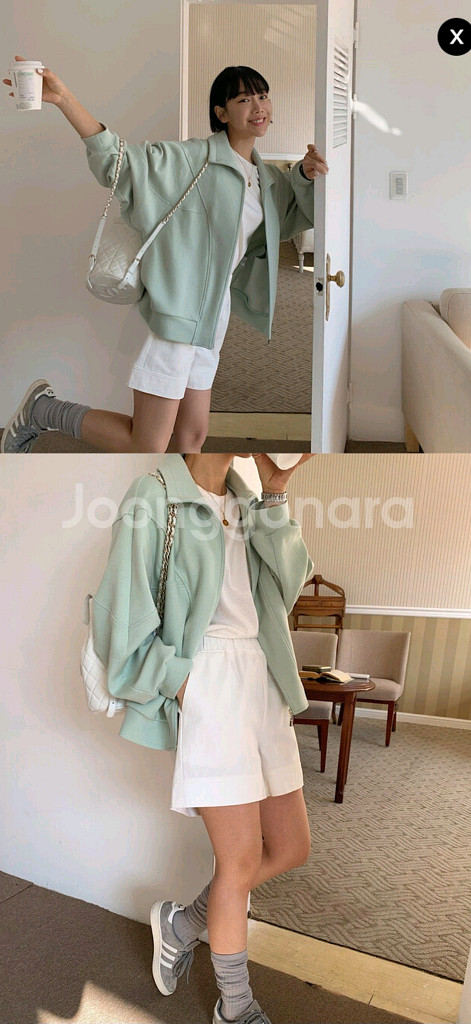 새상품) 드랑 자체제작 소프트 쿠션 집업--2