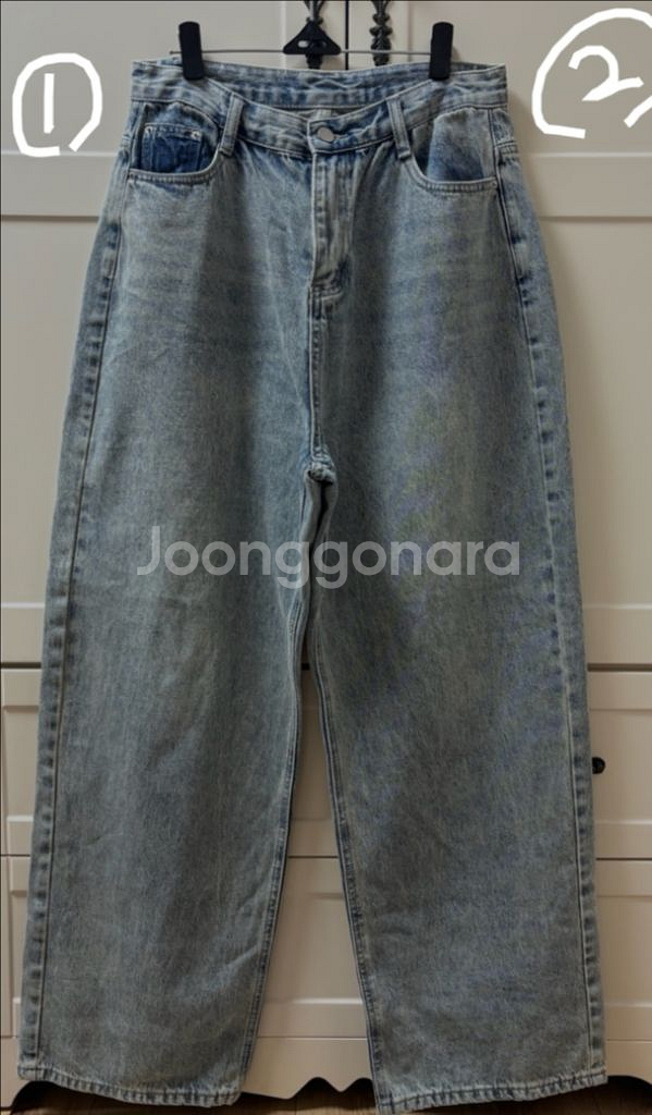 모어라운드 와이드 데님팬츠 L--0