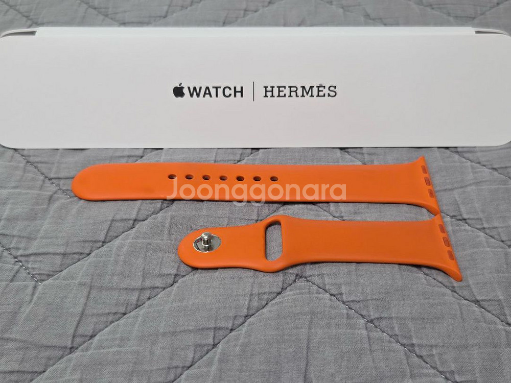 애플워치 에르메스 실리콘 스트랩 오랑쥬 44-49mm--1