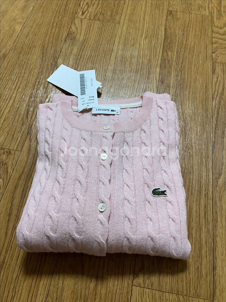 라코스테 가디건 핑크 36사이즈--1