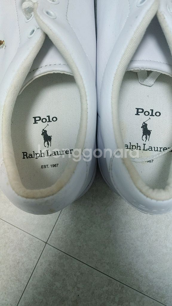 폴로 랄프로렌 흰색 스니커즈 새상품265--4