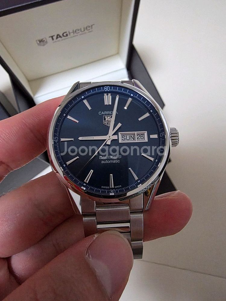 태그호이어 카레라 칼리버5 데이 데이트 청판 41mm--4