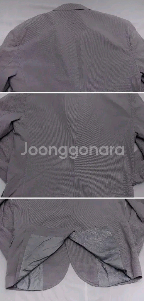 아르마니 코튼 스트라이프 블레이저 자켓 38R 95+--4