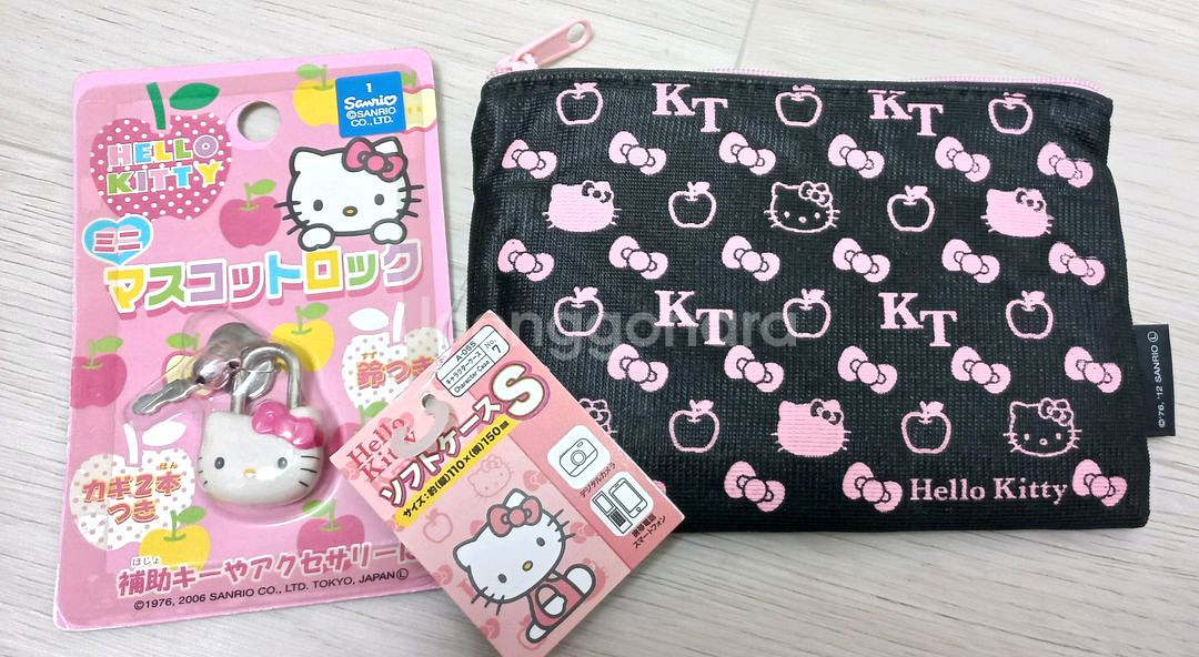 키티 산리오 정품 굿즈(자물쇠, 파우치)--0