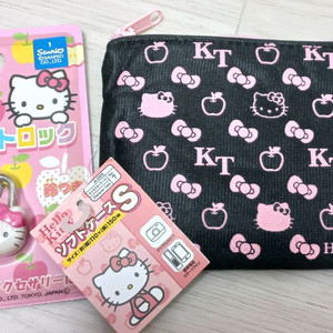 키티 산리오 정품 굿즈(자물쇠, 파우치)