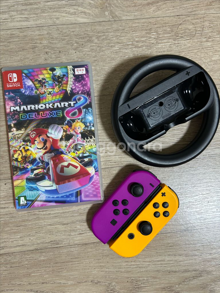 스위치 정품조이콘 1쌍+마리오카트8 게임칩 일괄판--0