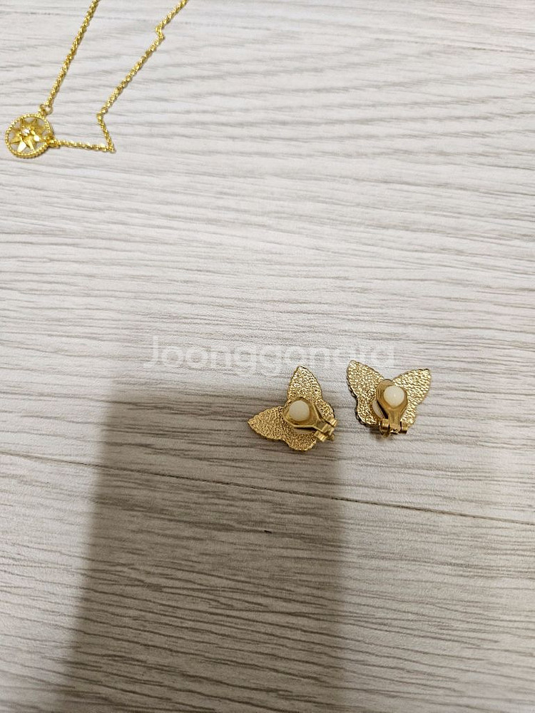 로즈드방 st 목걸이 + 반클리프 나비 st 귀찌--5