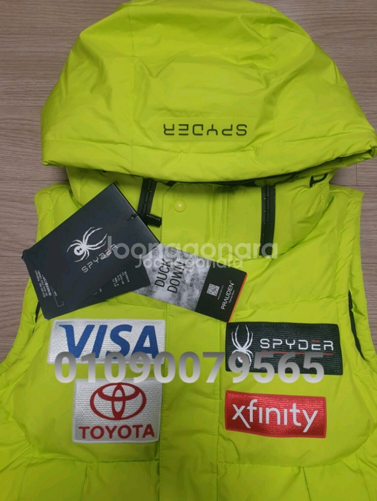 스파이더 덕다운 스키 패딩조끼 (새상품)--2