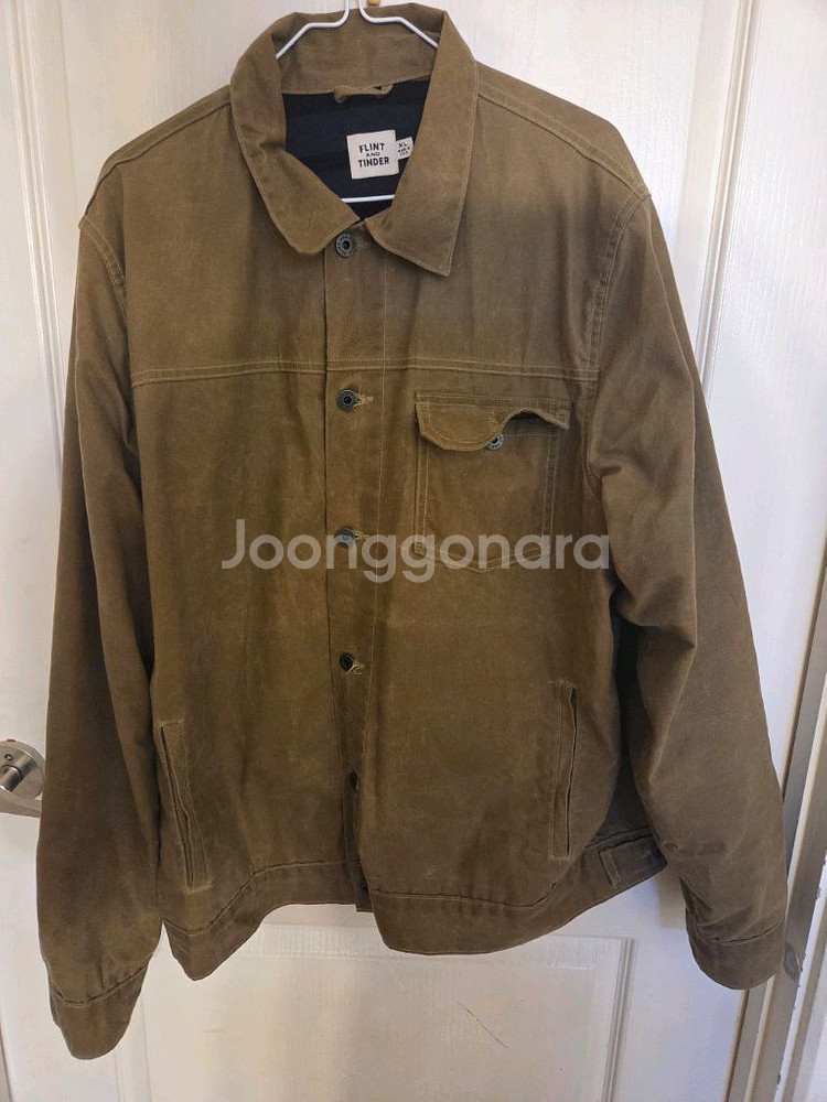 플린트 앤 틴더 플라넬 라인드 왁스드 트러커 자켓 XL--0