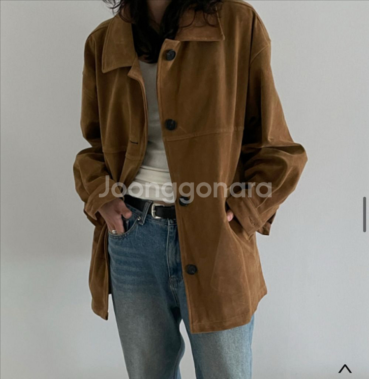 마지막가격)브라운 스웨이드자켓 돈피 헤르쯔 라룸 매니크--1