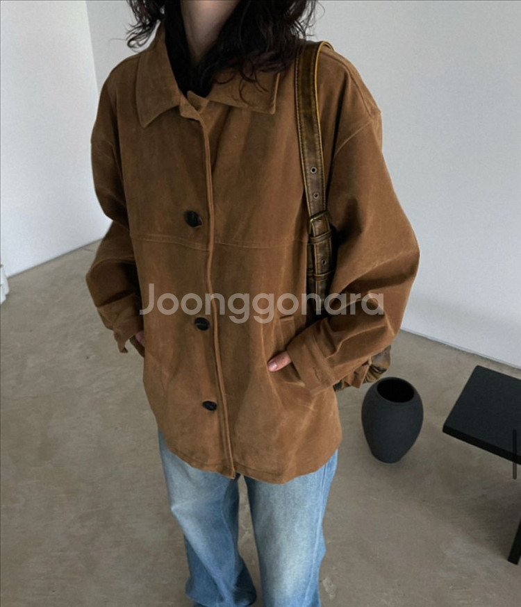 마지막가격)브라운 스웨이드자켓 돈피 헤르쯔 라룸 매니크--2