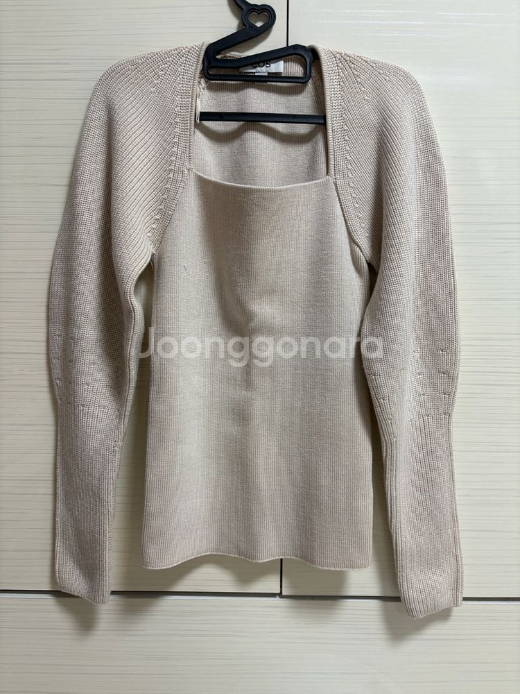 Cos 코스 퍼프 슬리브 니티드 탑 S (실사 첨부)--5