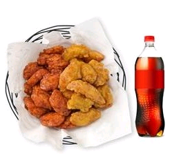 교촌치킨 반반순살(허니+레드) +콜라1.25--0