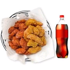 교촌치킨 반반순살(허니+레드) +콜라1.25