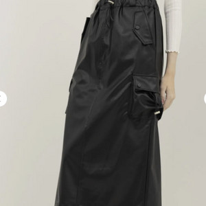 여자 가죽롱스커트S 블랙 새상품