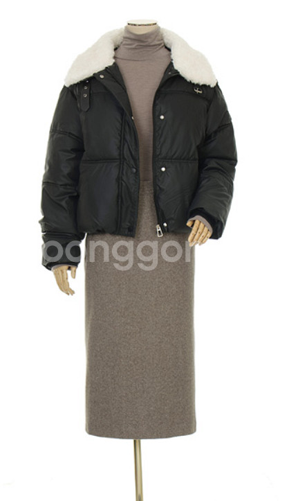 여자 버클카라패딩점퍼--1